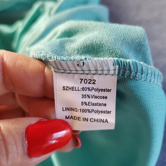 BTFBM T Shirt Midi Dress Pullover Sleeveless Rushed Knee Length Teal Size XL - Picture 6 of 9